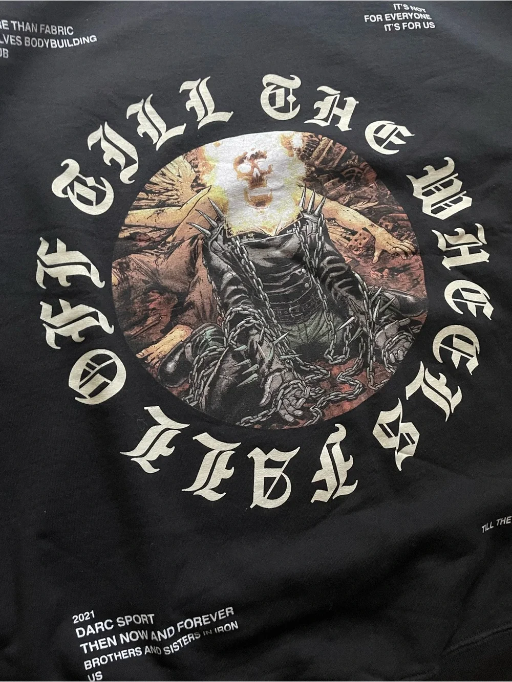 Darc Sport Ghost Rider Black Graphic Crewneck Sweater ๐บ ๐ฅ - Picture 3 of 4